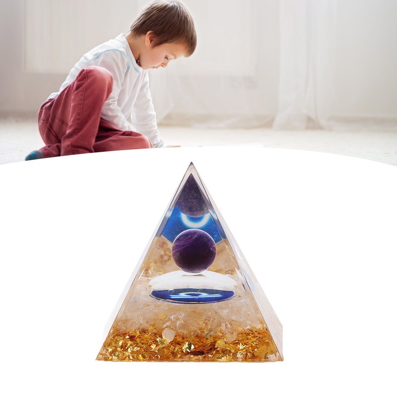 Constellation Pyramid Stone for Positive Energy Reduce Stress Chakra Resin