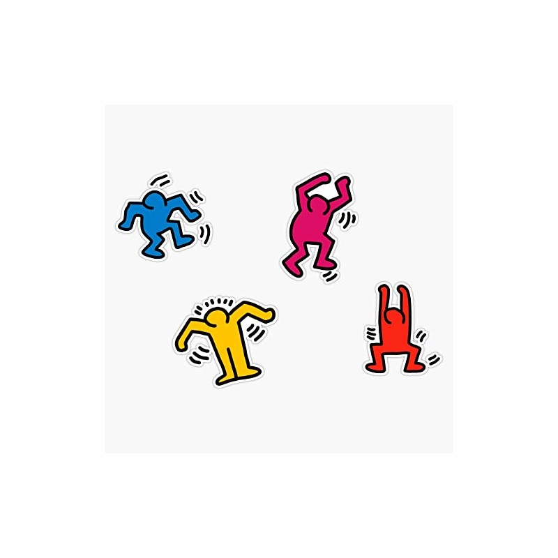 4 mens Keith harings Bumper Sticker Vinyl Decal 5 inches