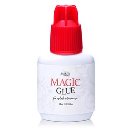 Mild Sensitive Eyelash Extension Magic Glue for Professional Lash Extensions, 1-2 Sec Dry Time & Up to 6 Weeks Retention, Black Adhesive by Amber Lash (10 ml / 0.35oz)