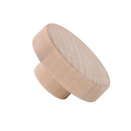 Yibuy Home Accessory 50 x 25 mm Wood Colour Wood Hardware Round Pull Knobs for Cupboard Drawer Shoe Box Cabinet Door Pack of 10