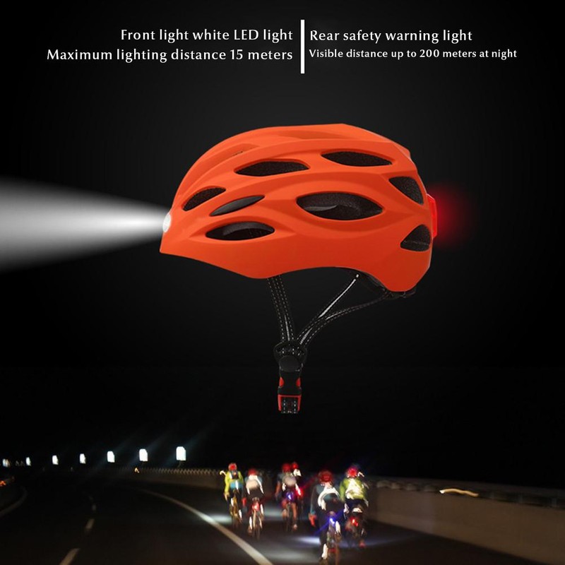 Bike Helmet with USB Rechargeable Light Safety Helmet Adjustable Mountain