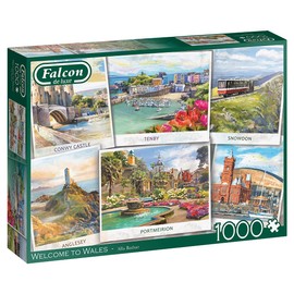 Jumbo, Falcon de luxe - Welcome to Wales , Jigsaw Puzzles for Adults, 1000 piece