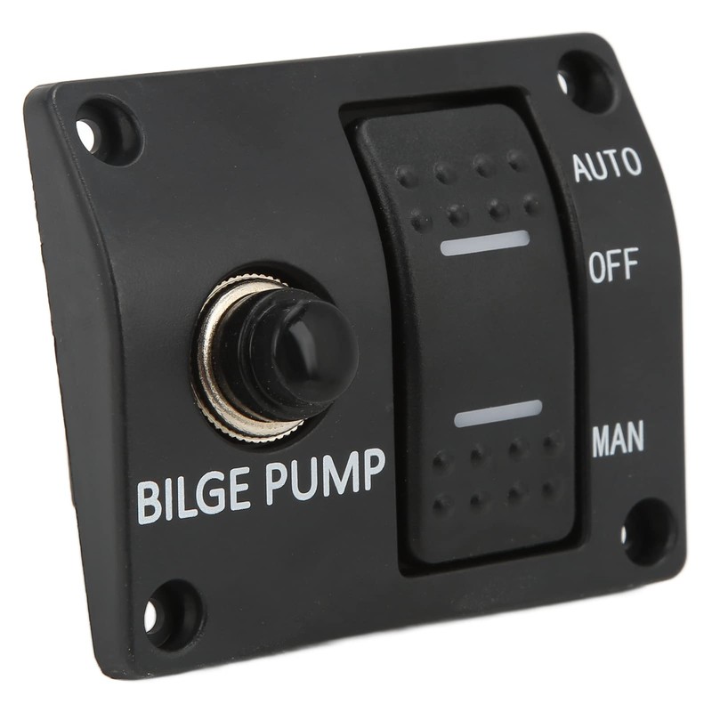 Ongwan 3-Way Manual OFF-Auto Switch Panel with Breaker for Bilge