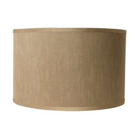 Urbanest Faux Silk Drum Lampshade, 16-inch By 16-inch By 10-inch, Taupe, Spider Fitter