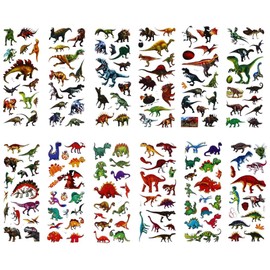 3D Dinosaur Stickers for Children, 12 Sheets Dinosaur Puffy Stickers, Teacher Reward Stickers, Cartoon DIY Stickers for Crafts, Scrapbooking, Toddlers, Boys, Girls