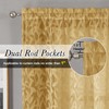 Lecloud Leia Dark Gold Sheer Valance for Windows 14 Inch