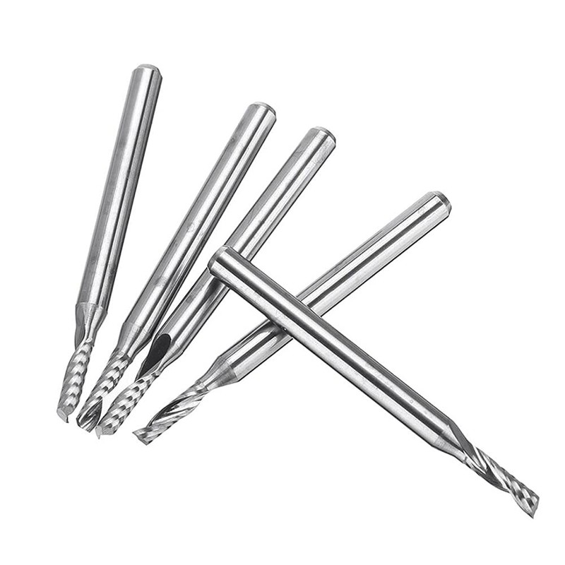 Bestgle 10pcs 1/8" Shank Tungsten Carbide End Mill Cutter, Single