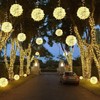 Baung Christmas String Lights Outdoors,4 Pack 15.74" Sphere Lights,Ball Tree