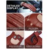 GSG Men Genuine Leather Gloves Burgundy Red Unlined Biking Touchscreen