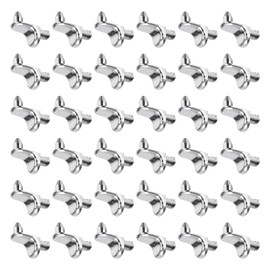 sourcing map 40pcs Shelf Support Peg 5mm(1/5 Inch) Zinc Alloy Bracket Pegs with Pin L-Shaped Cabinet Peg Shelf Clips for Furniture Book Shelves Wardrobe Kitchen Cupboard, Silver Tone
