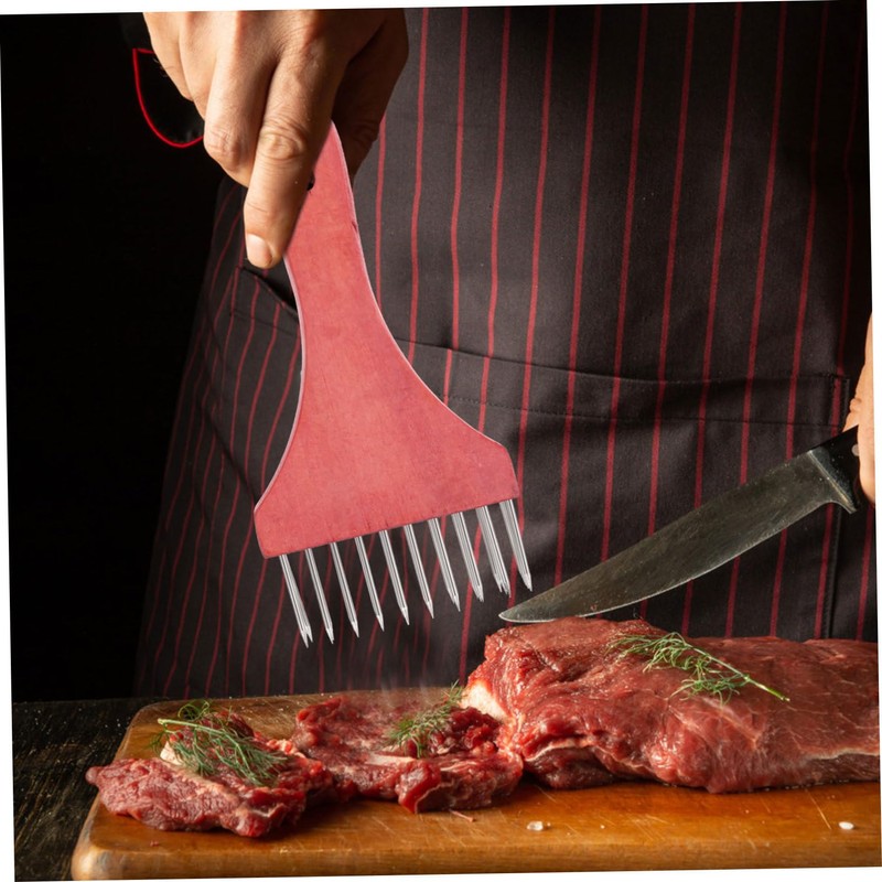 MAGICLULU Stainless Steel Meat Loosening Machine with Wooden Handle Efficient