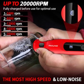 Cordless Rotary Tool, 3.7V Rotary Tool Kit with 70 Accessories, 5-Speed & Type-C Charging Power Rotary Tool with LED Ring Work Light for Engraving, Sanding, Polishing, Cutting, Drilling, DIY (Red)