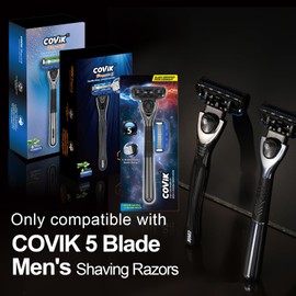COVIK Mens Razor Blade Refills Compatible Only with COVIK 5 Blade Razors 4 Count for a More Comfortable Shave for Men
