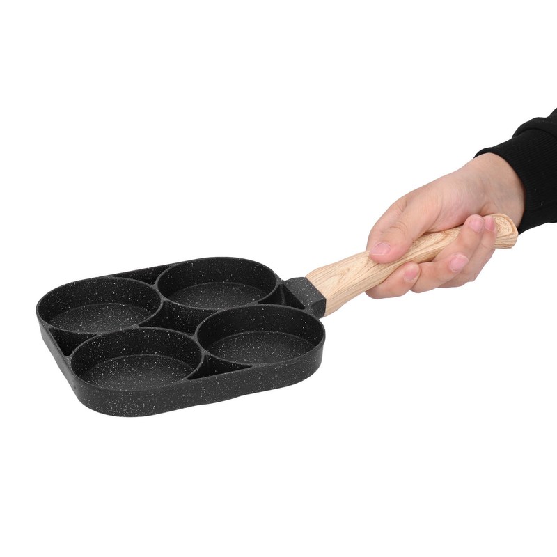 4Hole Frying Pot NonStick Egg Pancake Cooking Pan Cookware For