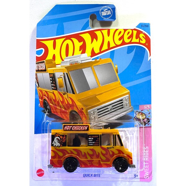 Hot Wheels - Quick BITE - Sweet Rides 3/5 - Hot Chicken - 2023 - Mint/NrMint Ships Bubble Wrapped in a Sized Box