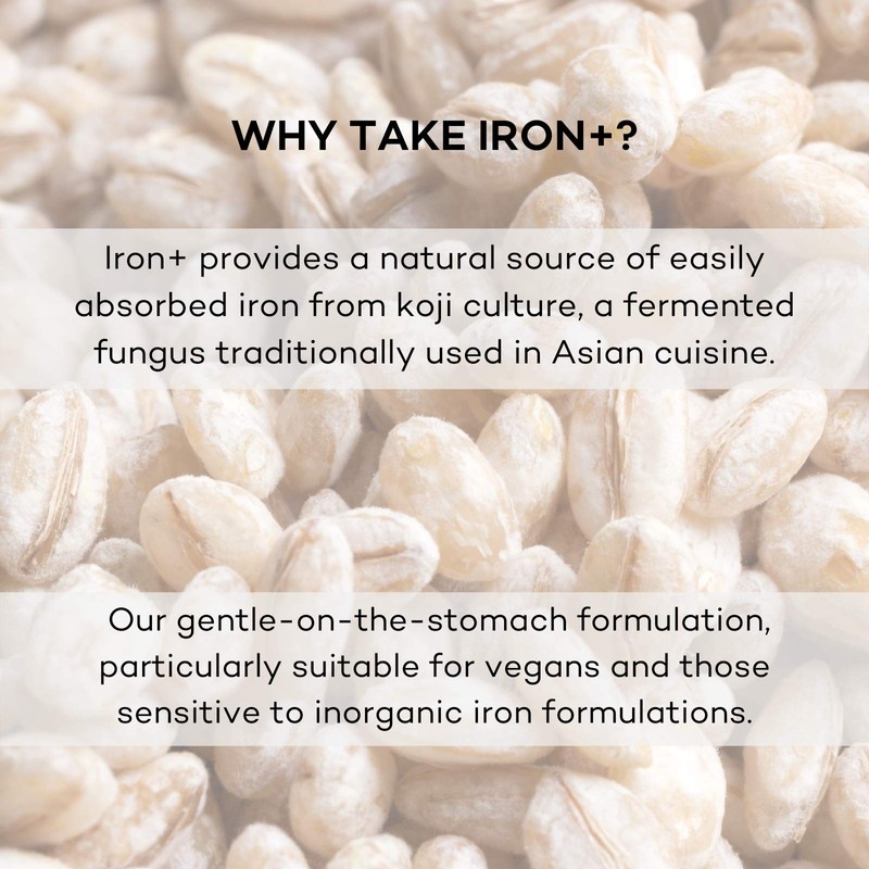 Iron+ Supplements – Energy Tablets with Koji Fermented Iron and