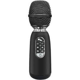 YOFITS YF73 Wireless Bluetooth Microphone with 20W High Power, DSP Chip for Clear Sound, Dual Mic Connectivity for Duet Singing, One-Click Vocal Reduction, TF Card Support, Voice Recording(Black)