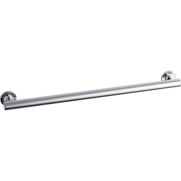 KOHLER 11893-S Purist 24" Grab Bar for Bathtubs and Showers, Wall-Mount Grab Bars for Bathroom, Polished Stainless