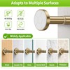 One-Piece Tension Curtain Rod 54-90 inch Brushed Gold Shower Curtain