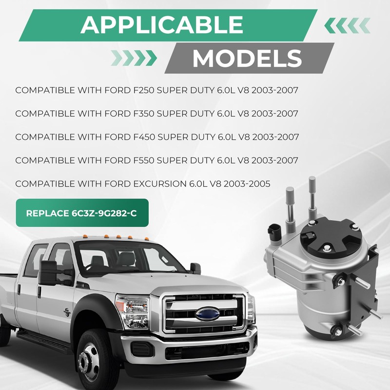 QBselecar power stroke 6.0L Diesel Fuel Pump Assembly Compatible with