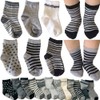 Kakalu 6 Pairs Assorted Non Skid Ankle Cotton Socks Baby