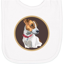 inktastic Jack Russell Terrier Dog Art Newborn Bib White 3cde9