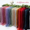 Table Runner Cheesecloth 10 FT Boho Rustic Table Runner Gauze