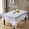 HLC.ME Isabella Floral Lace Fabric Tablecloth, Lace Fabric Table Cloth