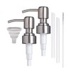 Easy-Tang Durable 304 Rust Proof Stainless Steel Pump Head, Kitchen Soap Dispenser Pump Replacement for Regular Mouth Bottle(Silver 2 Pack)