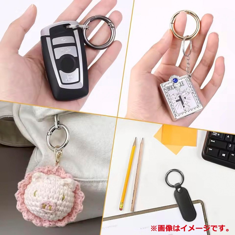 Audiofan Round Carabiner Key Ring Keychain 6 Pcs Outer Diameter