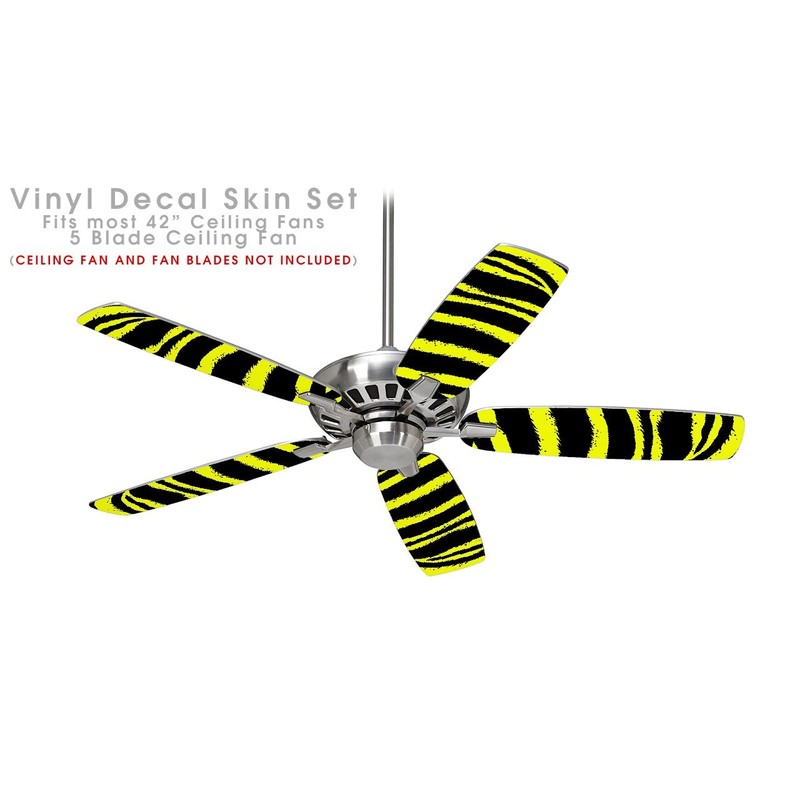 Zebra Yellow - Ceiling Fan Skin Kit fits most 42