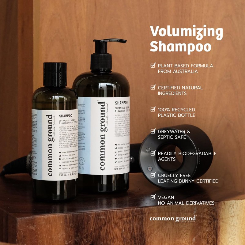 Common Ground Natural Shampoo and Conditioner Set; Paraben and Cruelty
