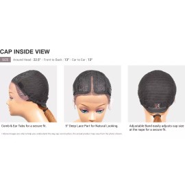 Bobbi Boss Encaje Frente Peluca Medifresh 5 Parte Profunda D