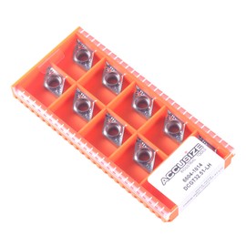 Accusize Industrial Tools DCGT32.51 uncoated BU810 Carbide Inserts, 10 Pcs/Box, 2004-1014x10