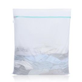 OTraki Large Laundry Net 70 x 90 cm Extra Large White Wet Bag with Zip for Washing Machine, Travel Laundry Bags Net Reusable Laundry Bag for Washing Machine, Laundry Bag for Laundry, Coats, Before