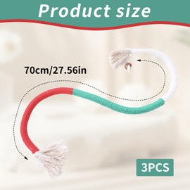 70 cm Cat Toy Set, Cat Dental Care, 3 Pieces Catnip Teething Rope with Catnip, Interactive Chew Toy for Paw Hunting, Dental Care and Against Bad Breath