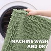 OLANLY Luxury Chenille Bath Mat, Extra Soft Thick Absorbent Shaggy