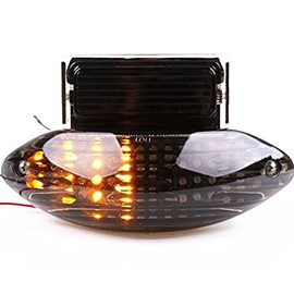 Szmsmy 1999-2007 Hayabusa Gsxr 1300 Katana 600 750 LED Tail Light Brake Tail Light with Built-in Turn Signal Indicator Smoke Motorcycle