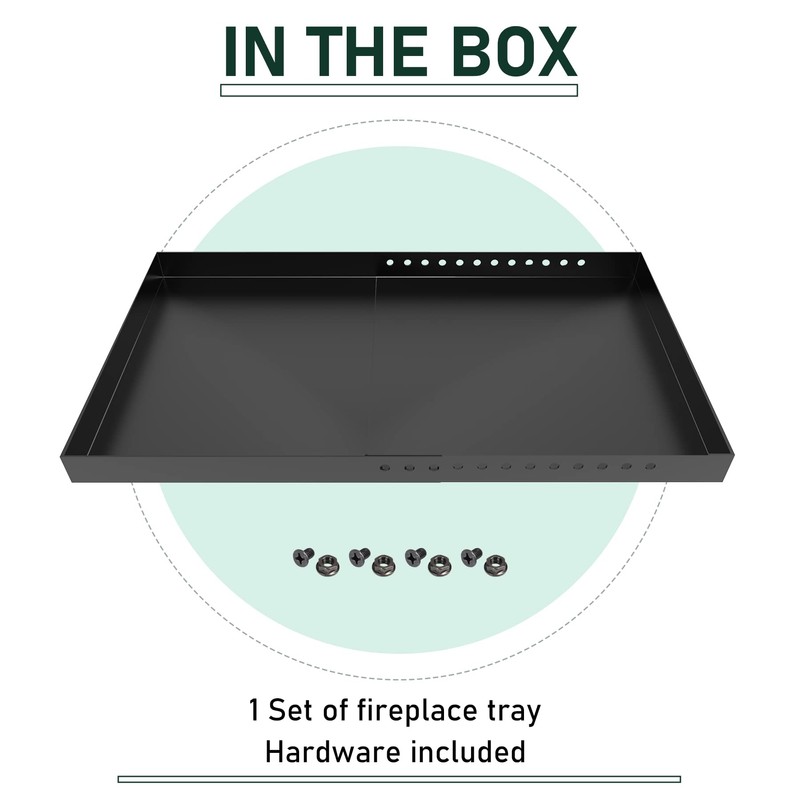 Flehomo Adjustable Fireplace Tray, Expandable Ash Pan for Ash Collection,