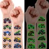 96 PCS Monster Truck Race Car Pre-Cut Temporary Tattoos for