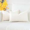 OTOSTAR Pack of 2 Throw Pillow Covers 12x20 Inch Linen