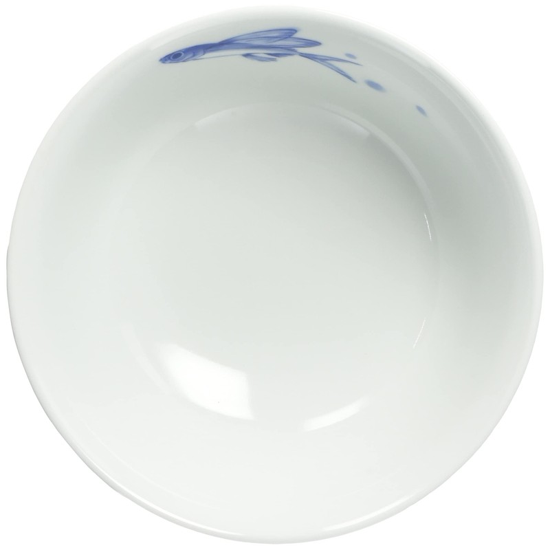 Hama Pottery Hasami Wagamiyaki, Wayama Kiln, Menbowl, Dyed Fish Crest