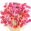 Valentines Day Cocktail Picks 120 Pcs Red Heart Toothpicks Appetizer