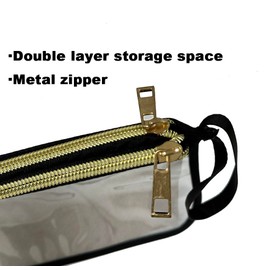 Letter Bag Clear Makeup Organizer Bag Snack Pouch Water-Proof Zipper Toiletry Bag for Travel Dance Beach School Nurse Weekend (Dance)