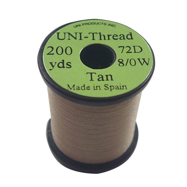 TIEMCO Fly Tying UNI Uni Thread, 8/0, 200 Yard, Tan