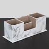 AINAK PU Leather Desk Organiser (4 Compartments) - Pen Holder,