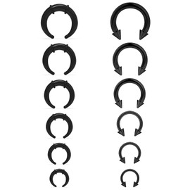 Kadogohno Black Pincher Septum Rings Piercing Gauge Kit Stretching Jewelry 14g 12g 10g 8g Nose Fake Stretched