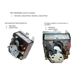 GLOB PRO SOLUTIONS TMD14M30 234D2377P004 TMD16M12 234D2377P003 CKD1400 Dryer Timer 4” ¼ Length Approx. Replacement for and compatible with General Electric Heavy DUTY