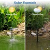 AISITIN Solar Powered Water Fountain Pump with 6 Nozzle,for Ponds,Pool,Fis
