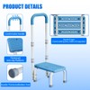 WHOMEC Step Stool with Handles for Elderly-Bed Stools with Adjustable